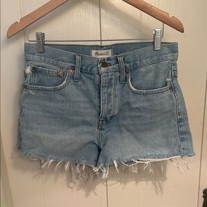Madewell Blue Jean Shorts Distressed Cut-Offs